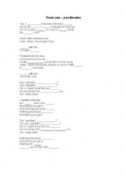 English Worksheet: Pearl Jam - Just Breathe