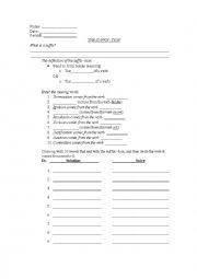 English Worksheet: The Suffix -tion