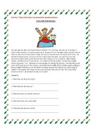 English Worksheet: Telling time