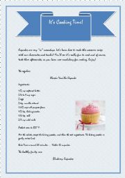 English Worksheet: Its Cooking Time [4pages]