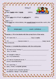 English Worksheet: Using if