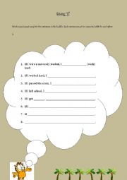 English Worksheet: Using if