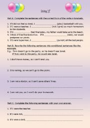 English Worksheet: Using if