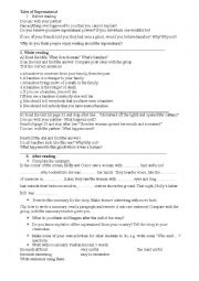 English Worksheet: Tales of Supernatural. Banshee