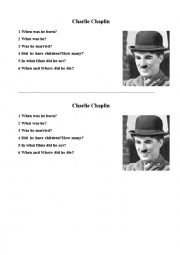 English Worksheet: charlie chaplin