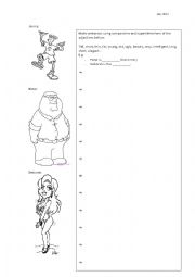 English Worksheet: Comparatives & Superlatives 