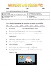 English Worksheet: Gerunds and Infinitives