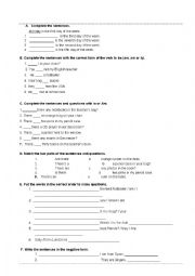 English Worksheet: To be and To have got 