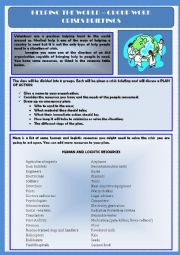 English Worksheet: Volunteering - Helping the World - Crises briefings