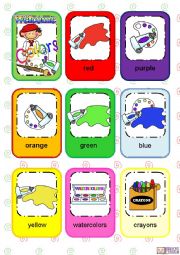 English Worksheet: Colours flashcards