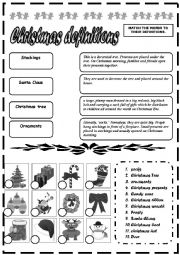 English Worksheet: christmas - definitions