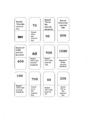 English Worksheet: Rounding Dominoes