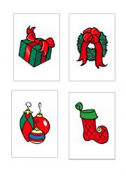 English Worksheet: Christmas flashcards