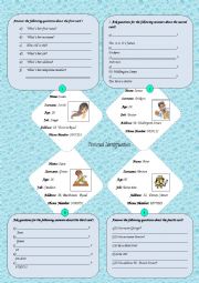 English Worksheet: Personal identification