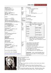 English Worksheet: sing a song - the Imperative form