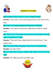 English Worksheet: Grandmas glasses