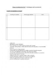 English Worksheet: Globalization : what is it ? 