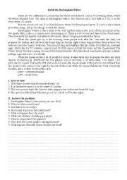 English Worksheet: INSIDE BUCKINGHAM PALACE