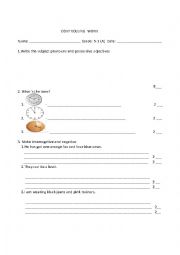 English Worksheet: test