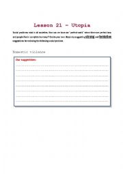 English Worksheet: Utopia