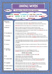 English Worksheet: LINKING WORDS (Conjunctions + Adverbs) Page - 04