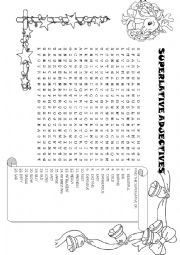 COMPARATIVE AND SUPERLATIVE WORDSEARCH