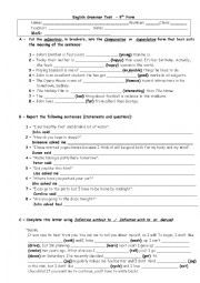 English Worksheet: grammar