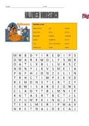 Halloween wordsearch