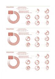 English Worksheet: Zombie attack - Choose your weapon !