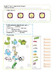 Revision test for elementary students Group  two