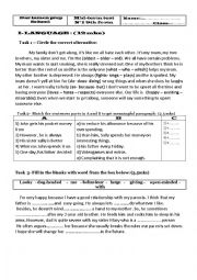 English Worksheet: mid-term test 1 9th form