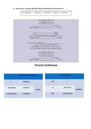 English Worksheet: Christmas + Present Continuous