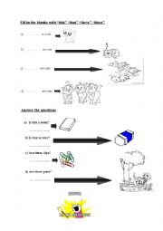 English Worksheet: This-That-These-Those