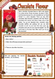 English Worksheet: chocolate