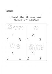 English Worksheet: maths quantity for preschool