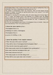 English Worksheet: Buckingham Palace