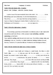 English Worksheet: Language 8th form