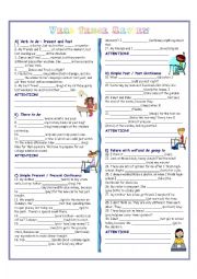 English Worksheet: Verb Tense Review