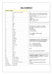 English Worksheet: Numbers