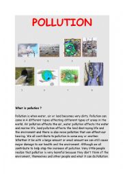 English Worksheet: Pollution