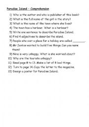 Paradise Island by  Norman Whitney - comprehension questions