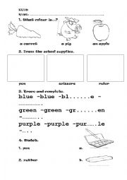 English Worksheet: Vocabulary for kids