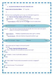 English Worksheet: Reported speech without tense changes