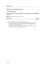 English Worksheet: LOCATIONS AND DIRECTIONS lesson plan