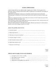 English Worksheet: Reading comprehension