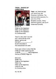 English Worksheet: TRAIN - Shake up Christmas.