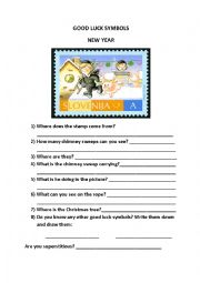 English Worksheet: NEW YEAR - Good luck symbols