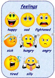 English Worksheet: feelings poster