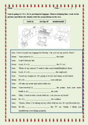 English Worksheet: Preposition