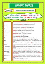 English Worksheet: LINKING WORDS (Conjunctions + Adverbs) Page - 06